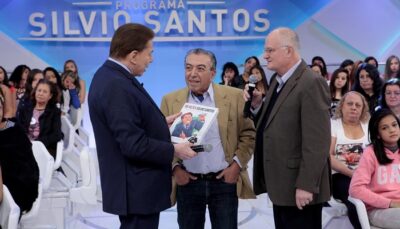 Silvio Santos e Maurício de Sousa
(Foto: Lourival Ribeiro/SBT)