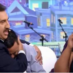 Ratinho consola participante do teste de DNA (Foto reprodução)