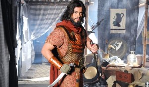 Josué (Sidney Sampaio) em "A Terra Prometida" (Foto: Munir Chatack/Record)