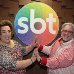 Leão Lobo e Mamma Bruschetta no SBT. (Foto: Leonardo Nones )