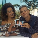 Alinne Prado e Otaviano Costa no Vídeo Show
(Foto: Divulgação)