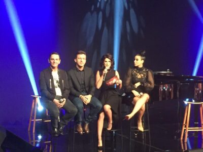 Elenco do The X Factor na coletiva de imprensa de lançamento do programa (Foto: TV FOCO/Fernando Aumada)