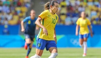 Marta na eliminação do Brasil contra a Suécia, ontem (16)
(Foto: Ricardo Stuckert/CBF)