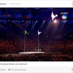 Autora postou foto da abertura na Record (Foto reprodução)