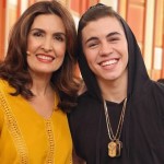 Biel ao lado de Fátima Bernardes durante o "Encontro"
(Foto: Isabella Pinheiro/Gshow)