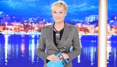 Xuxa em seu programa na Record
(Foto: Blad Meneghel)