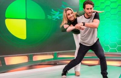 Flávio Canto e Fernanda Gentil no Esporte Espetacular. (Foto: Reprodução / Globo)