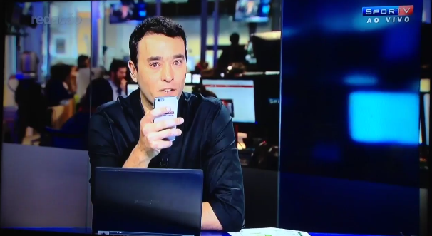 André Rizek durante programa no SporTV (Foto: Reprodução/SporTV)