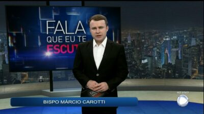 Bispo Márcio Carotti no Fala Que Eu Te Escuto, da Igreja Universal.
(Foto: Reprodução/Record)