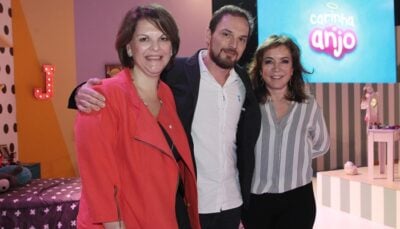 Leonor Corrêa, Ricardo Mantoanelli e Íris Abravanel na coletiva de 