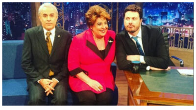Tom Cavalcante como Michel Temer no The Noite do SBT (Foto reprodução)
