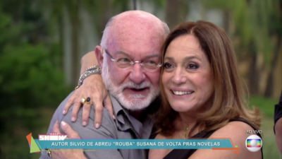 Silvio e Susana Vieira no Vídeo Show.
(Foto: Reprodução/Globo)