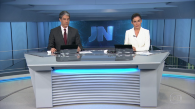 William Bonner e Renata Vasconcellos no 