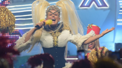 Xuxa fez show especial em São Paulo (Foto Record TV)