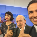 Poliana Rozado, Renato Lombardi e Reinaldo Gottino no "Balanço Geral SP"
(Foto: Reprodução/Instagram)