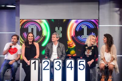 Tom Cavalcante, Laura Müller, Serginho Groisman, Louro José, Ana Maria Braga e Mariana Maffei
(Foto: Globo/Ramón Vasconcelos)