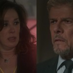 Salete (Claudia Raia) e Tião (José Mayer) em cenas de "A Lei do Amor"
(Foto: Reprodução/Globo/Montagem)