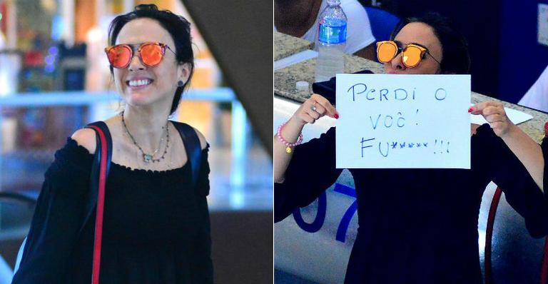 Tatá Werneck perde voo e faz piada no aeroporto com paparazzi Foto: montagem/divulgação.