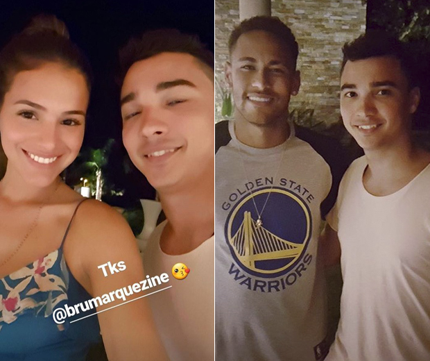 Neymar e Bruna Marquezine passam tarde juntinhos com amigos (Foto: Reprodução)