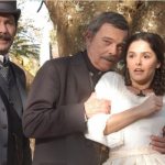 Leopoldo Pacheco (Leôncio), Rubens de Falco (Almeida) e Bianca Rinaldi (Isaura) em "A Escrava Isaura"
(Foto: Divulgação/Record)