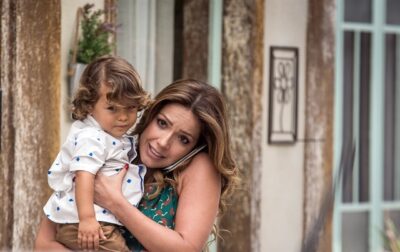 Sirlene (Renata Dominguez) e Lucas ( João Pedro) em 