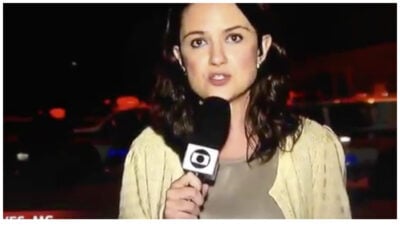 Repórter fazia link ao vivo quando foi agredida (Foto reprodução)