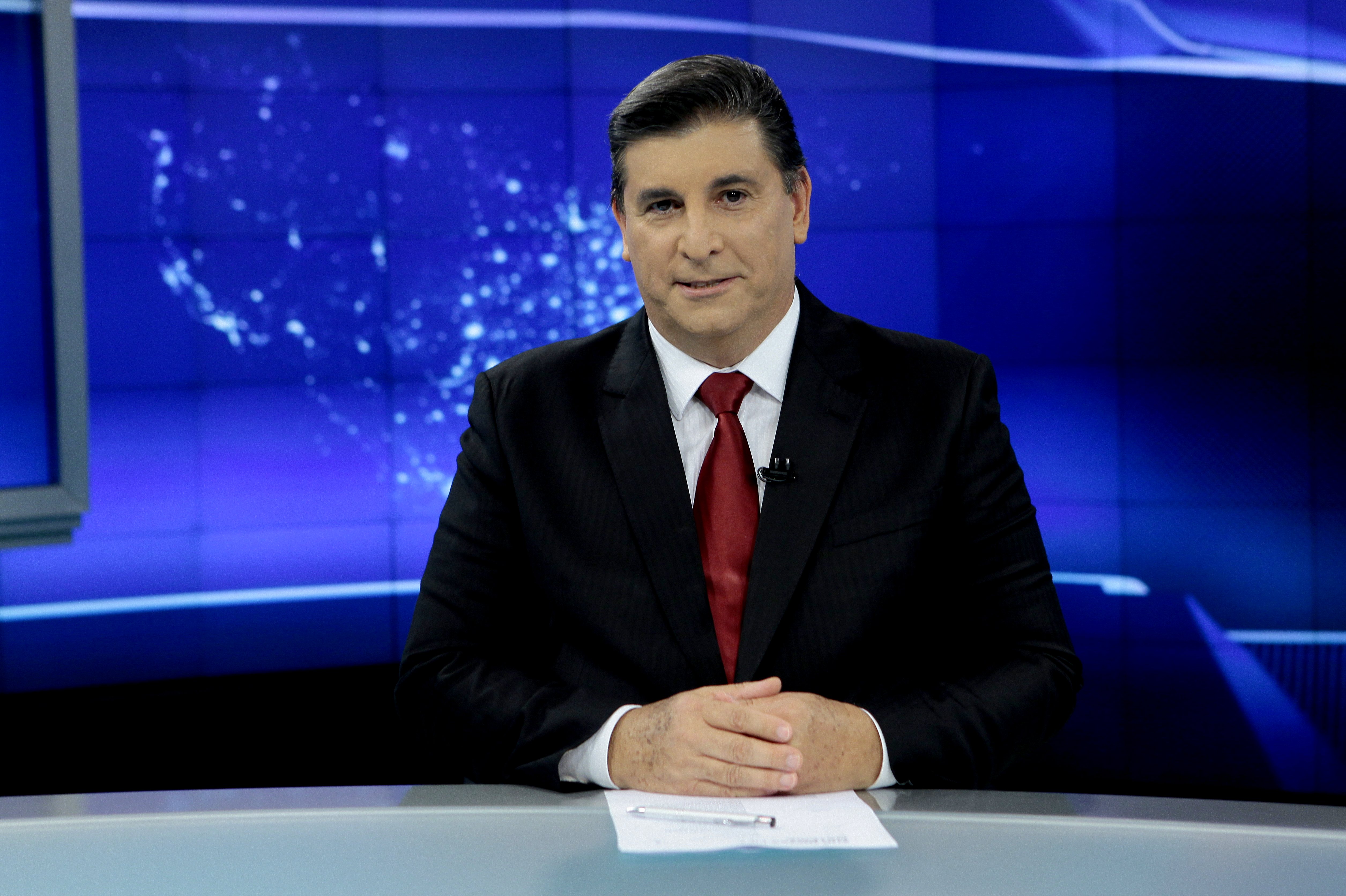 Carlos Nascimento no "SBT Brasil" (Foto: Divulgação/SBT)
