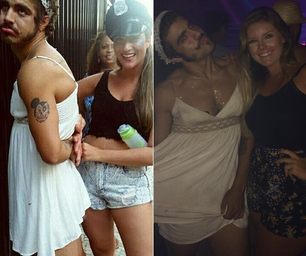 o ator Caio Castro se divertiu bastante nos blocos de Carnaval (Foto: Reprodução)