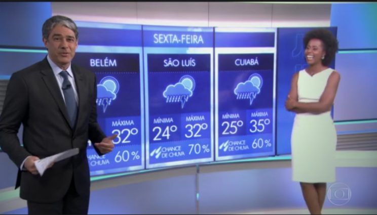William Bonner reclama do calor (Foto: Reprodução)