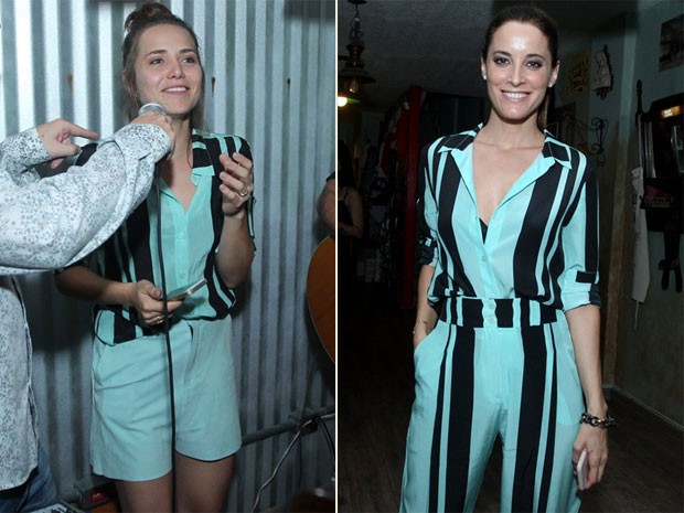 Atrizes Letícia Colin e Maria João Bastos em festa na Zona Oeste do Rio (Foto: Marcello Sá Barretto/ Ag. News)