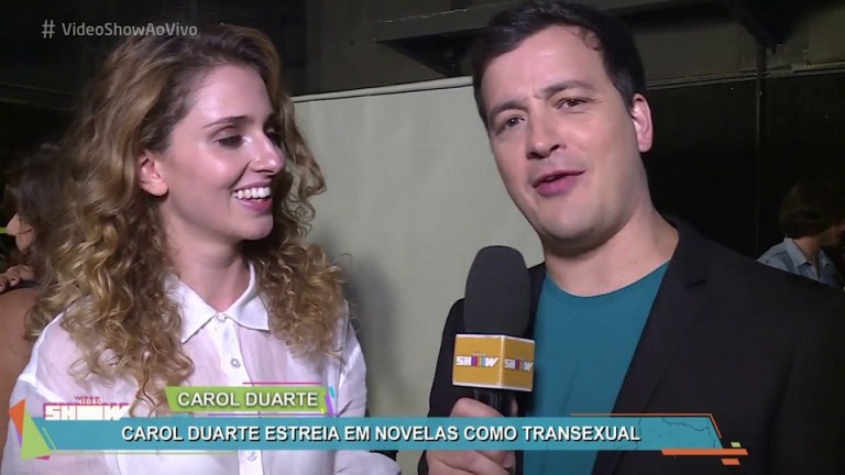 Carol Duarte fala sobre sua personagem transexual Foto - reprodução/TV Globo.