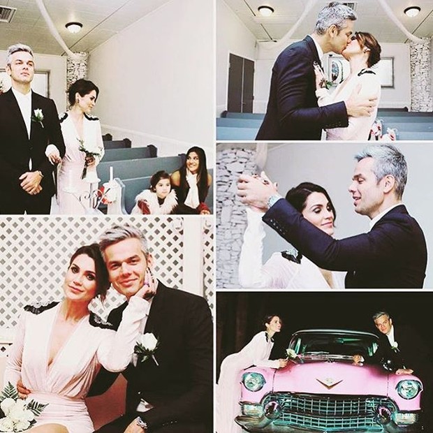 Otaviano Costa e Flávia Alessandra se casaram mais uma vez, mas agora em Las Vegas (Foto : Reprodução)