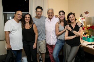 Fabio Esposito, Mara Carvalho, Bruno Fagundes, Antonio Fagundes, Alexandra Martins, Ilana Kaplan (Foto: Renata D’Almeida)