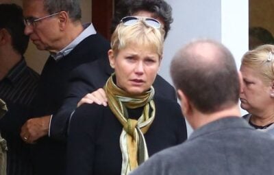 Xuxa no velório do irmão Cirano Rojabaglia em 2015 (Foto: Francisco Silva / Agnews)