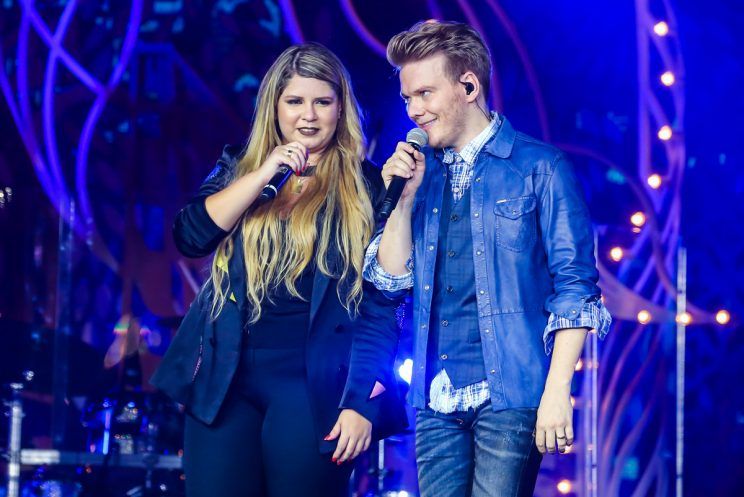 Marília Mendonça aparece mais magra em show com Michel Teló (Foto: Reprodução)