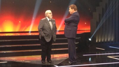 Jô Soares foi ao SBT receber o 