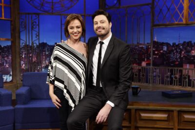 Danilo Gentili recebe Guta Stresser no The Noite de hoje (Foto Gabriel Cardoso - SBT)