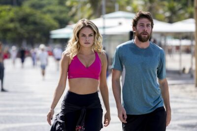 Lua Blanco e Pedro Nercessian durante gravação (Foto: Ellen Soares / Gshow)