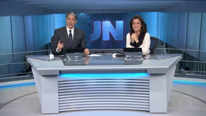 William Bonner e Renata Vasconcellos comandam o "Jornal Nacional" (Foto: Reprodução/TV Globo)