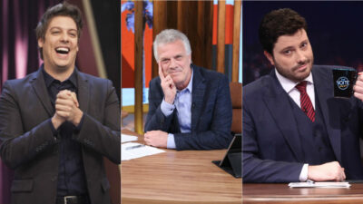 Porchat, Bial e Gentili disputam pela audiência (Foto montagem TV FOCO)