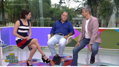 Tony Ramos não entendeu a piada de Otaiano (Reprodução/TV Globo/Veja SP)
