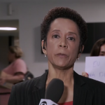 A repórter Zileide em link ao vivo no "Jornal Nacional" (Foto: Reprodução/Globo)