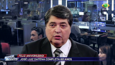 Datena em seu programa. Foto - reprodução.