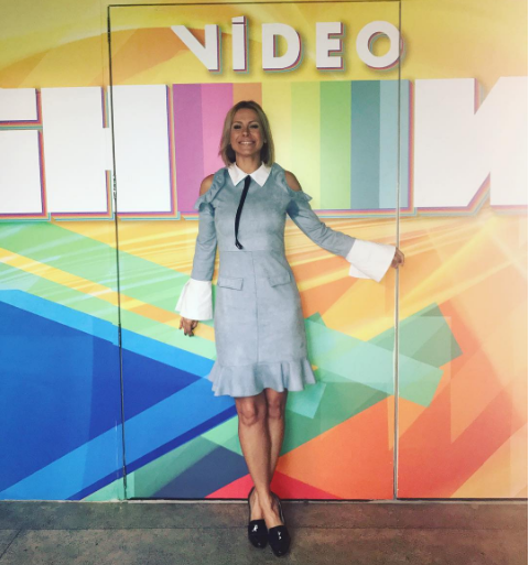 Monica nos bastidores da Globo. Foto - reprodução/Instagram.