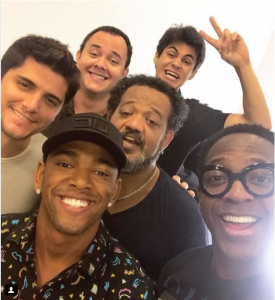 Nego do Borel com elenco de Os Trapalhões. Foto reprodução/Instagram.