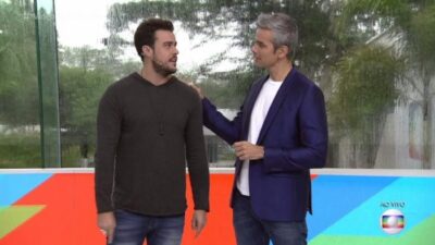 Joaquim Lopes foi corrigido duas vezes, ao vivo (Foto: Reprodução/Globo)