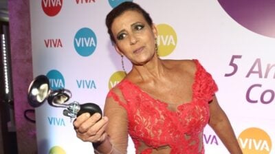 Cantora em festa do Canal Viva. (Foto: Divulgação)