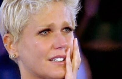 Xuxa triste. Foto - reprodução/TV Globo.