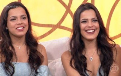 Emilly e Mayla felizes no programa 