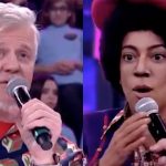 Miguel Falabella e Samantha protagonizaram verdadeiro climão ao vivo (Foto montagem: TV Foco)
